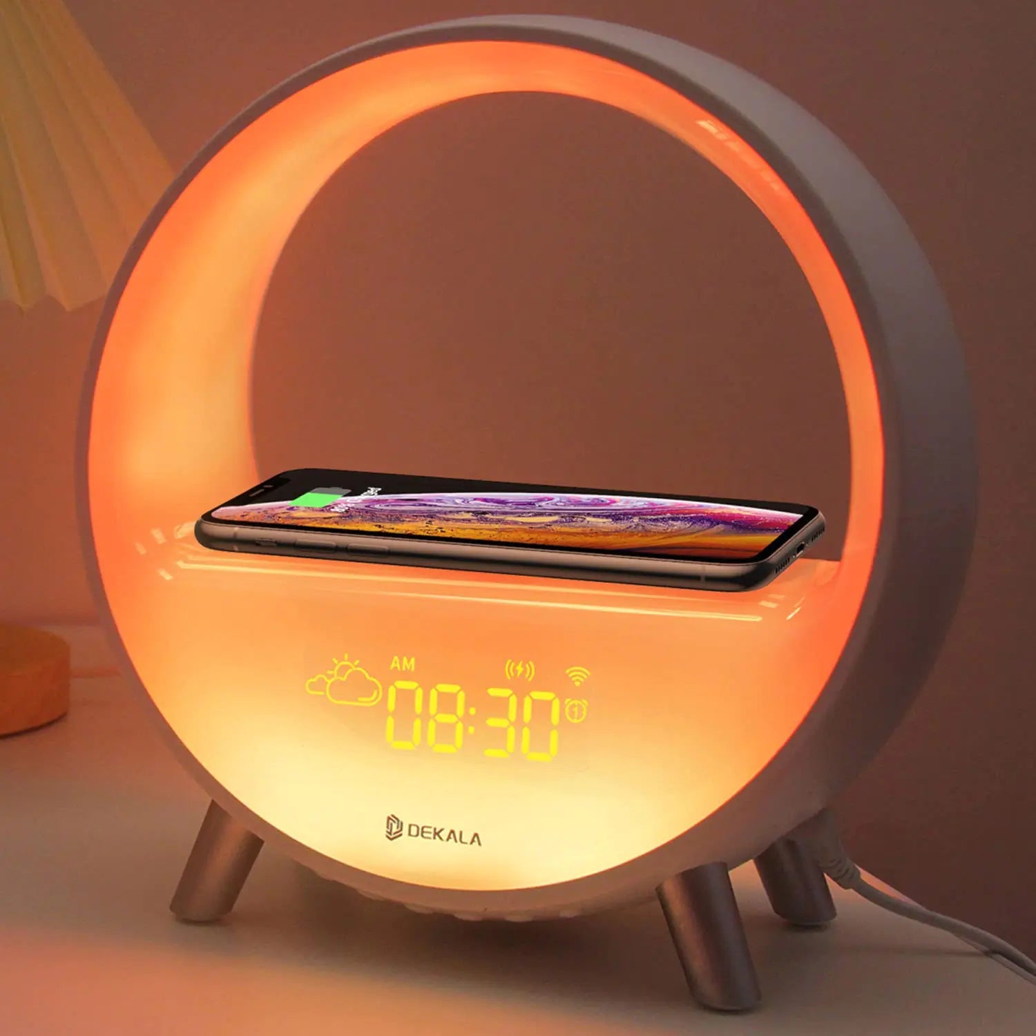 Nova Sunrise Sanctuary LED Alarm Clock with Wireless Charger NovaNest Co.