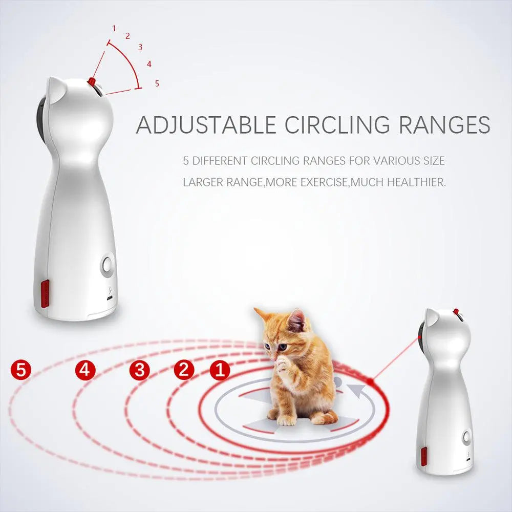 Automatic Cat Laser Toy – Hands-Free Entertainment for Cats, Rechargeable & Adjustable Laser Patterns Dog Hugs Cat