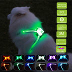 LED USB Rechargeable Light-Up Pet Harness – USB Rechargeable, Adjustable, Safe for Night Walks & Outdoor Visibility Dog Hugs Cat
