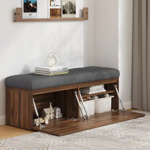 49-inch Dual Door Ottoman Bench