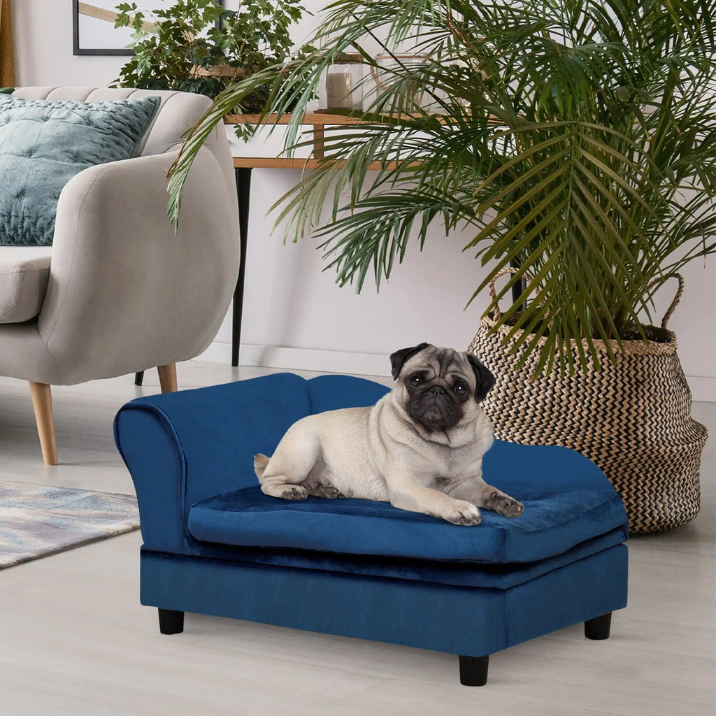 Chic Small Dog Lounger with Storage