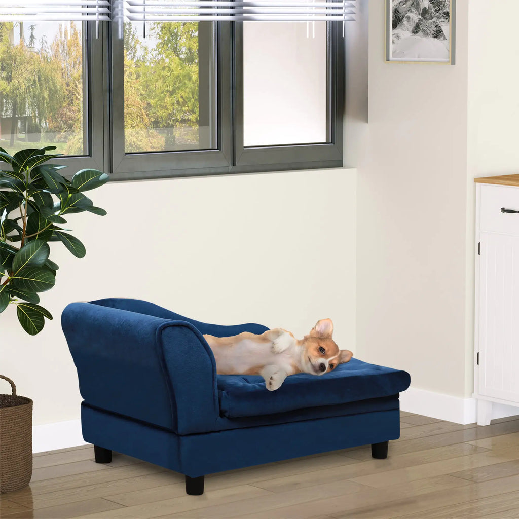 Chic Small Dog Lounger with Storage