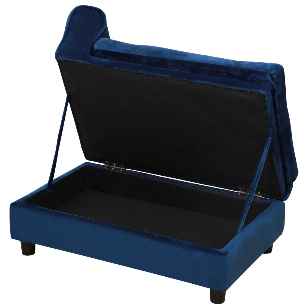 Chic Small Dog Lounger with Storage