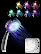 Handheld 7 Color Changing LED GlowLight Shower Head Nest & Nova