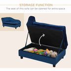 Chic Small Dog Lounger with Storage
