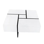 White Sleek Storage Coffee Table NovaNest Co.