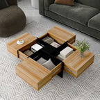 Chic Square Coffee Table with Hidden Storage NovaNest Co.