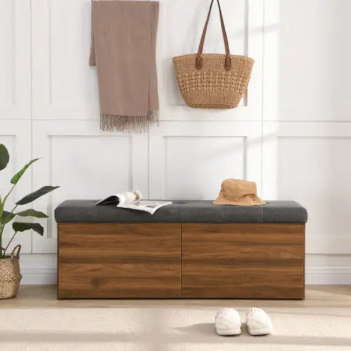 49-inch Dual Door Ottoman Bench