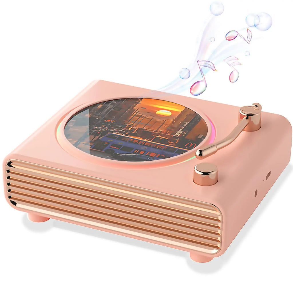 Jukebox Genie: Retro Vinyl Bluetooth Speaker with RGB Lights