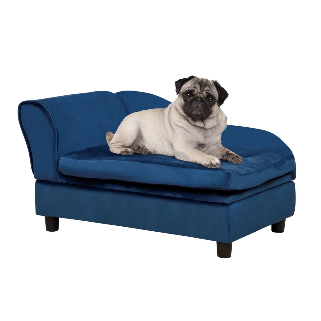 Chic Small Dog Lounger with Storage
