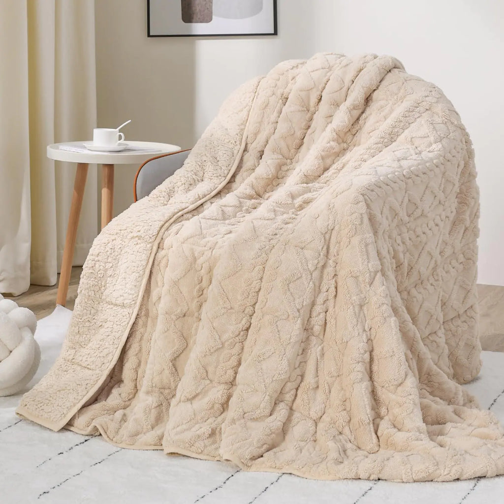 Full-Size Sherpa Weighted Comforter 15lbs NovaNest Co.