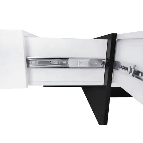 White Sleek Storage Coffee Table NovaNest Co.