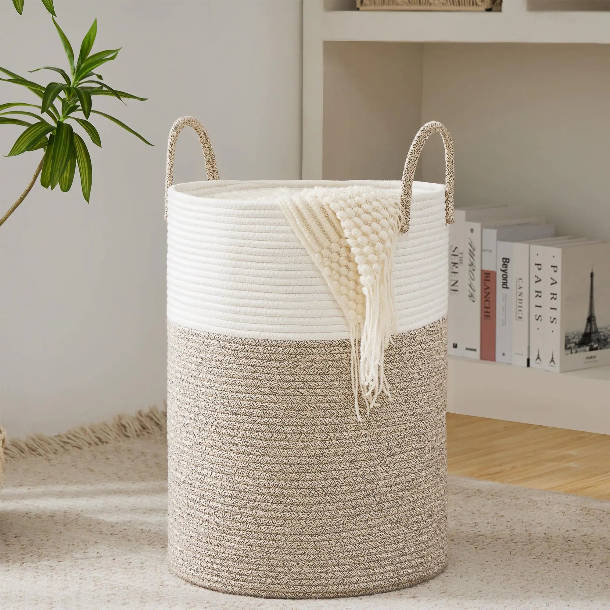 Collapsible Laundry Basket - Woven Storage Hamper Nest & Nova