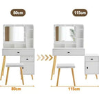 Hollywood Glam Dressing Table with LED Mirror & Storage Set NovaNest Co.