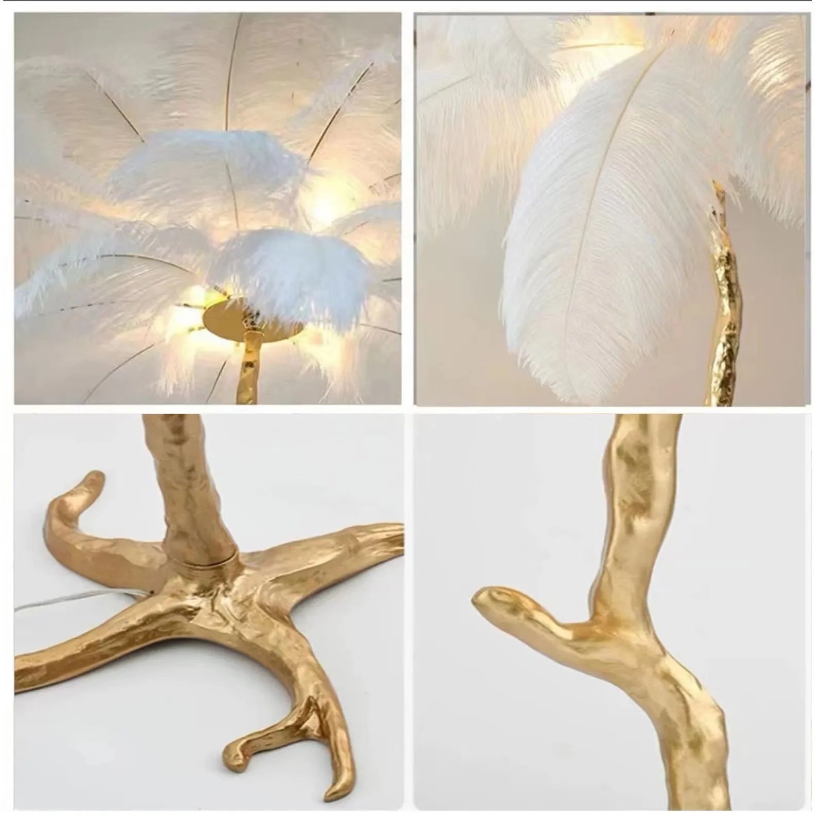 Decorative Resin Feather Floor Lamp NovaNest Co.