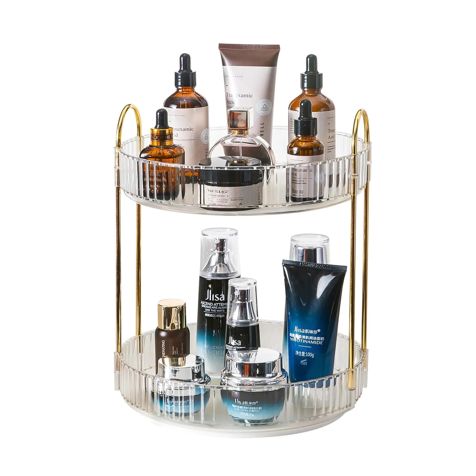 360° Spin Rack  Makeup & Skincare Holder - Gold Nest & Nova