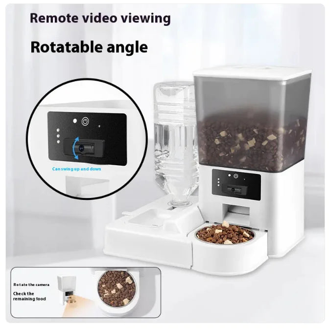 Smart Dual-Bowl Video Feeder with Timed Portions NovaNest Co.