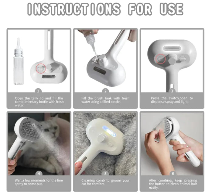 Pet Hair Spray Brush NovaNest Co.