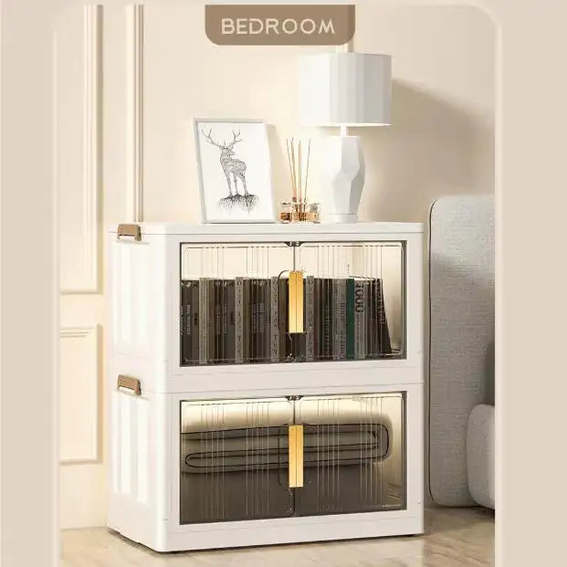 Collapsible Closet Organizer Bins with Doors