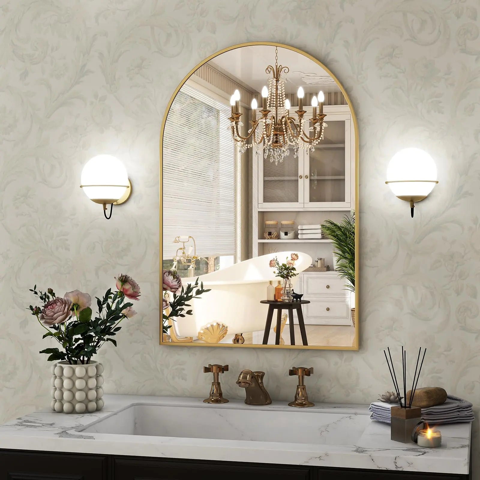 ✨ The Aura Arch Mirror: Modern Elegance Meets HD Clarity NovaNest Co.