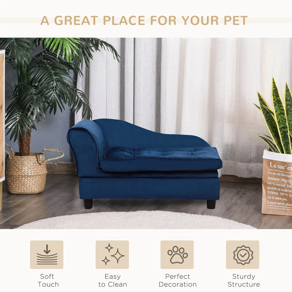 Chic Small Dog Lounger with Storage
